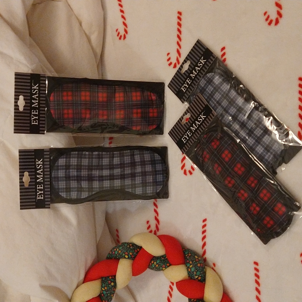 Plaid eye masks